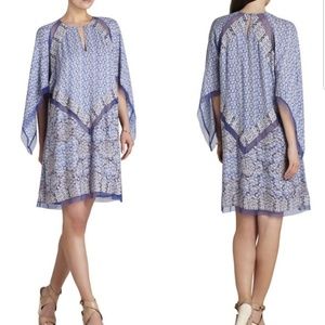 🦋BCBG MAX AZRIA Blue Bardot handkerchief Dress-2